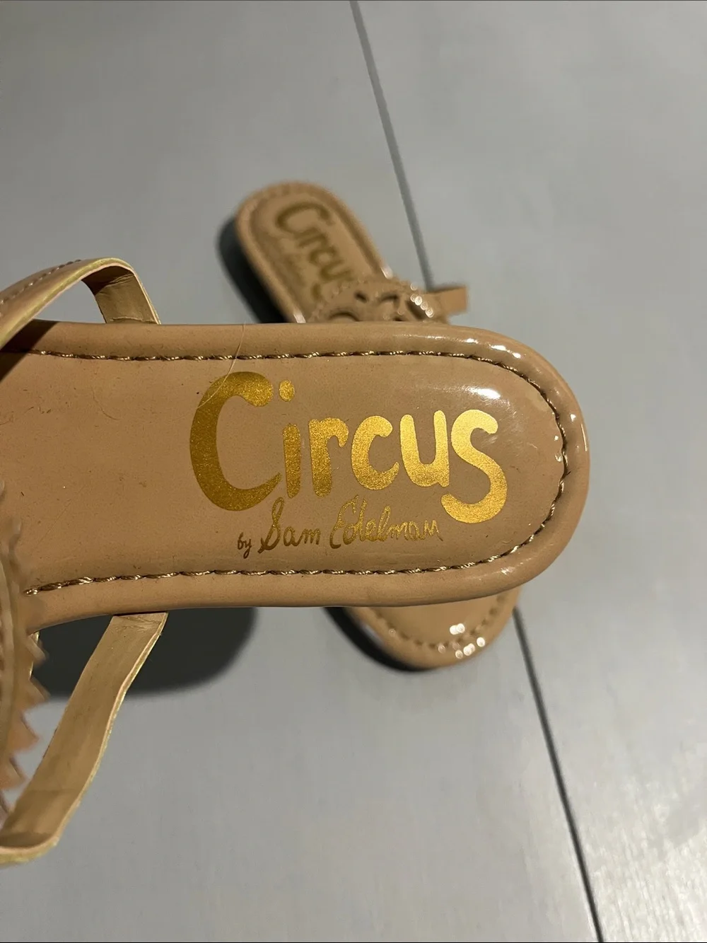 Circus by Sam Edelman Beige Cutout Medallion Thong Sandals - Picture 2 of 14